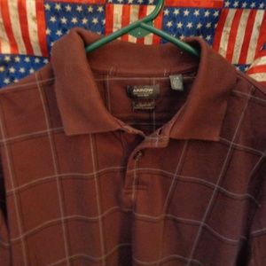 Arrow Quarter Button Henley Size L